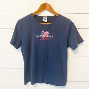 Disney | Vintage Made in American Mickey Logo T-shirt Size Large